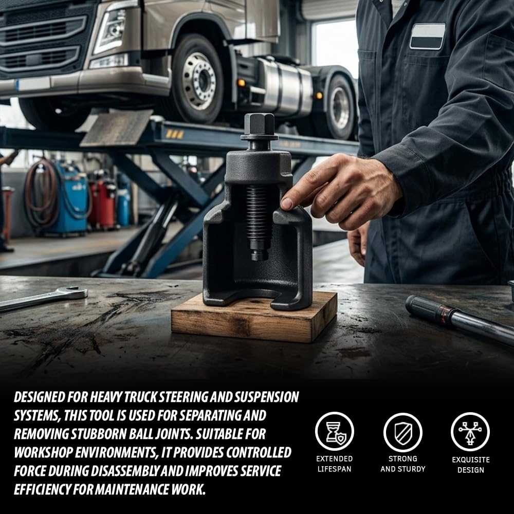 G-PLUS 39mm Ball Joint Removal Splitter Extractor Separator Puller Disassembly Tools Compatible with Scania, Benz, MAN, and Hino Professional Grade Black