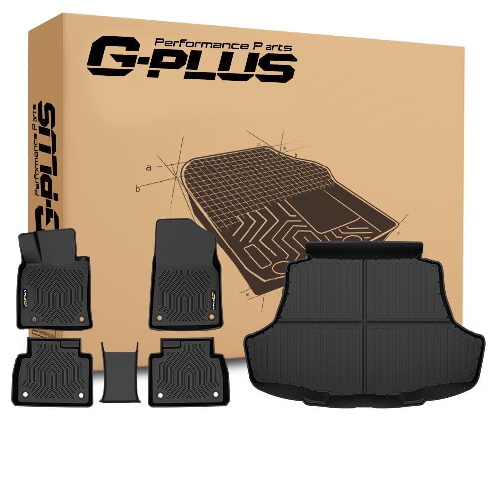 G-PLUS TPE Floor Mats Fit Toyota Camry FWD 2018-2024 6 PCS Black