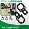 G-PLUS Tow Hook Parts Set Compatible with 2009-2021 F150 with Hardware Front Kit Pair (Black)