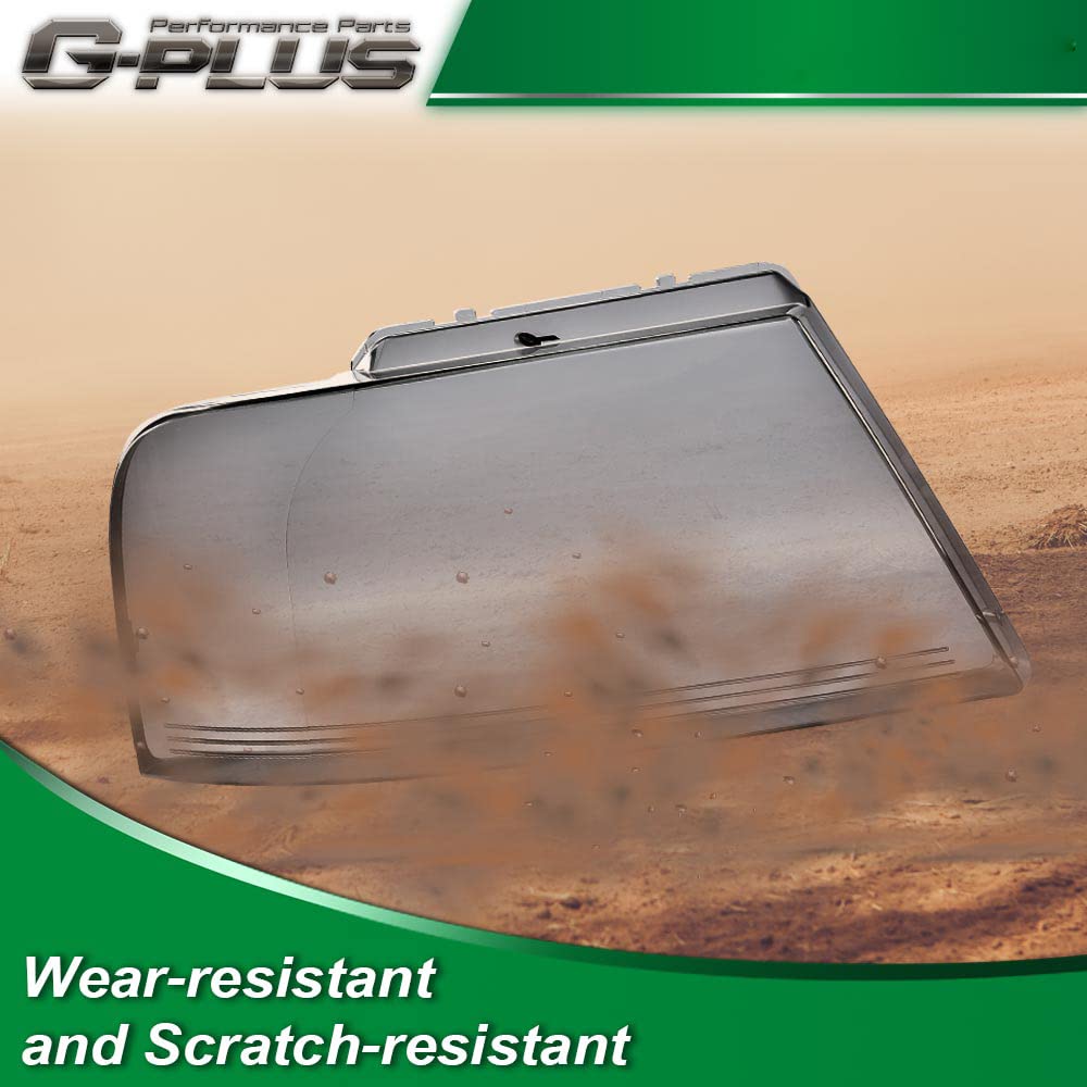 G-PLUS Front Headlight Lens Cover Compatible with 2004-2008 F150/06-08 Lincoln Mark LT, Left & Right Side (Smoky Lens)