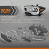G-PLUS Headlight Assembly Left and Right Side w/o LED Daytime Running Compatible with Toyota Tacoma 2016-2017 OEM Fit Standard 2 PCS White