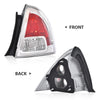 G-PLUS Halogen Tail Light Set W/o Bulbs Fit Ford Fusion (submodel: S, SE, SEL) 2006-2009 6E5Z13404B, 6E5Z13405B, FO2819113C, FO2818123C Clear & Red Lens 2Pcs Faros Traseros Luces TraserasAssembly