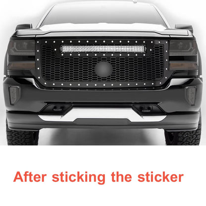 G-PLUS Precut Vinyl Tint Cover Compatible with 2016 2017 2018 Chevy Silverado Headlights Headlamps (35% Light Smoke)