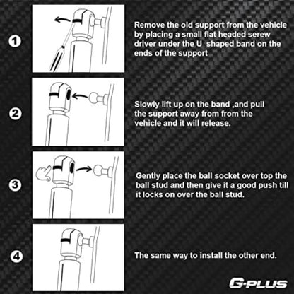 G-PLUS 14.04" Gas Strut Lid Lift Fit Acura TL Base/Type-S Sedan 2006-2008