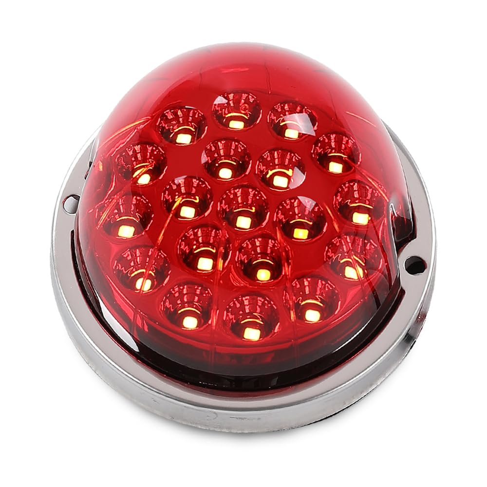 G-PLUS Red Lens Warm White LED Watermelon Marker Turn Signal Light w/Base universal