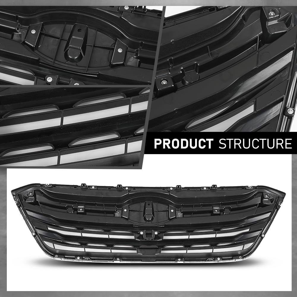 G-PLUS Front Bumper Grille Compatible with Subaru Outback 2020-2022 Chrome Trim Grill 91121AN08A, SU1200189
