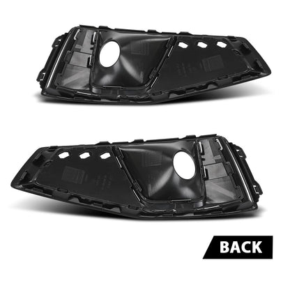 G-PLUS Pair Fog Light Cover, Compatible with Audi A4 S-Line / A4 Quattro / S4 2019, Bumper Grille Bezel, LH Driver & RH Passenger 2PCS, 8WD807681J, 8WD807682J