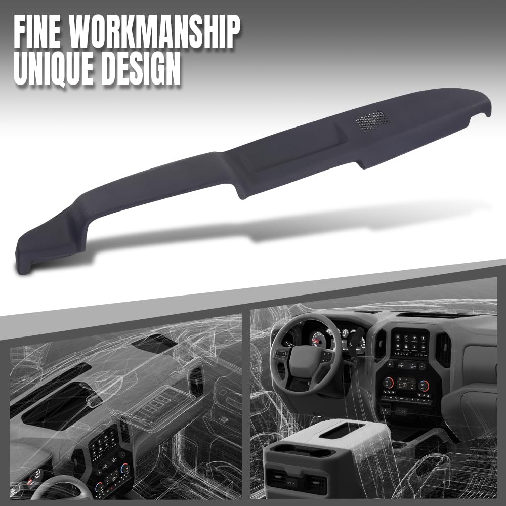 G-PLUS TPE Dash Cover DashBoard Compatible with Toyota Pickup 1979 1980 1981 1982 1983 Without Side Window Defrost Only Dark Blue