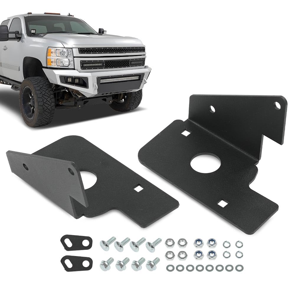 G-PLUS Fog Light Mounting Bracket & Screws Compatible with Chevy Silverado 1500 2007-2013/ Compatible with Chevy Silverado 2500 3500 2007-2014