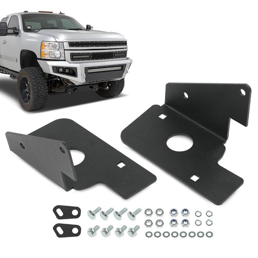 G-PLUS Fog Light Mounting Bracket & Screws Compatible with Chevy Silverado 1500 2007-2013/ Compatible with Chevy Silverado 2500 3500 2007-2014
