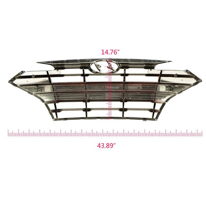 G-PLUS Front Upper Bumper Grille W/Chrome Trim Compatible With 2019-2020 Hyundai Elantra