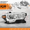 G-PLUS Headlight Assembly Left and Right Side w/o LED Daytime Running Light Compatible with Toyota Tacoma SR5 Crew Cab/Extend Cab Pickup 2019-2023 2PCS White and Black