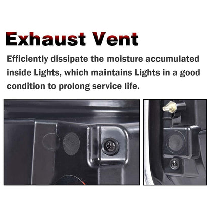 G-PLUS Pickup Rear Tail Lights Compatible With 2009-2014 Ford F150 2/4 Door (Not Fit Flareside Models,Not Fit Ogriginal Model with LED Tail Lamp) Brake Lamps luces traseras, faros traserosAssembly