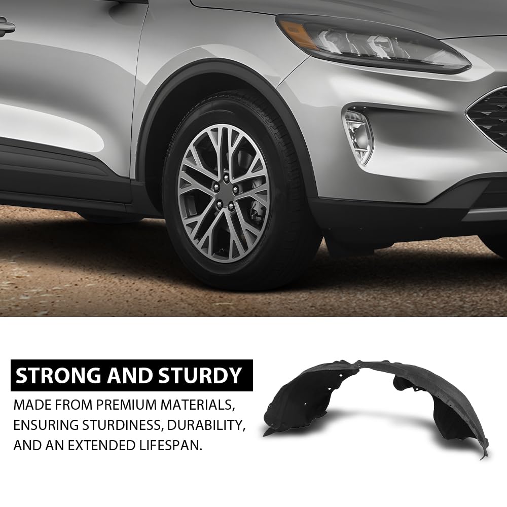 G-PLUS Front Right Fender Liner Inner, Compatible with Ford Escape SE Sport Hybrid 2020/ Ford Escape 2020-2021, Passenger Side, LJ6Z16103F, FO1249205