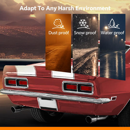G-PLUS Tail Lights Compatible with Chevy Camaro 1968, Red Lens Luces Traseras Rear Brake Lamps Assembly Left & Right