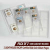 G-PLUS Coin Pages, Coin Album Pages Lighthouse Encap Graded Slab,Coin Collecting Supplies,2 Sheets 18 Slabs