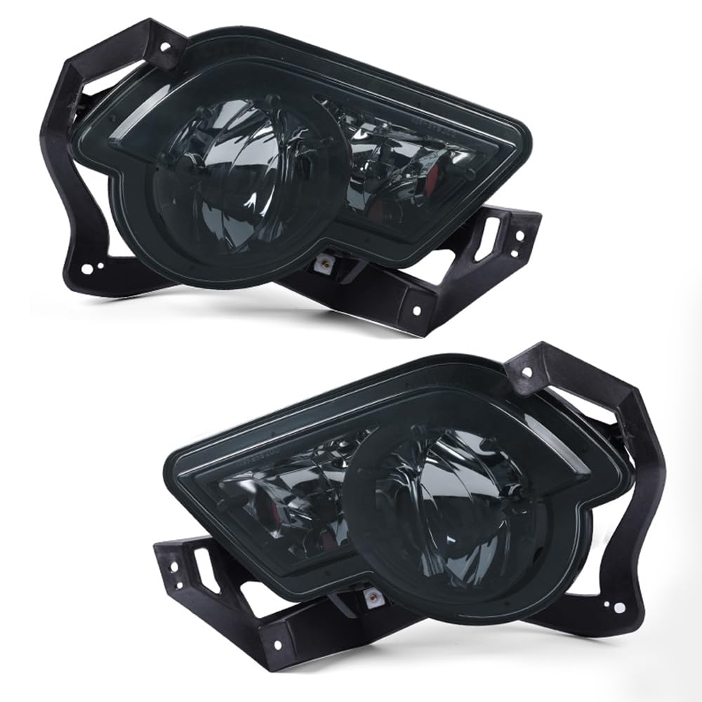 G-PLUS Front Bumper Fog Light Assembly Compatible With 2002-2006 Chevy Avalanche Driving Fog lamps Replacement Left & Right Side GM2593141,GM2592141 (Smoky)
