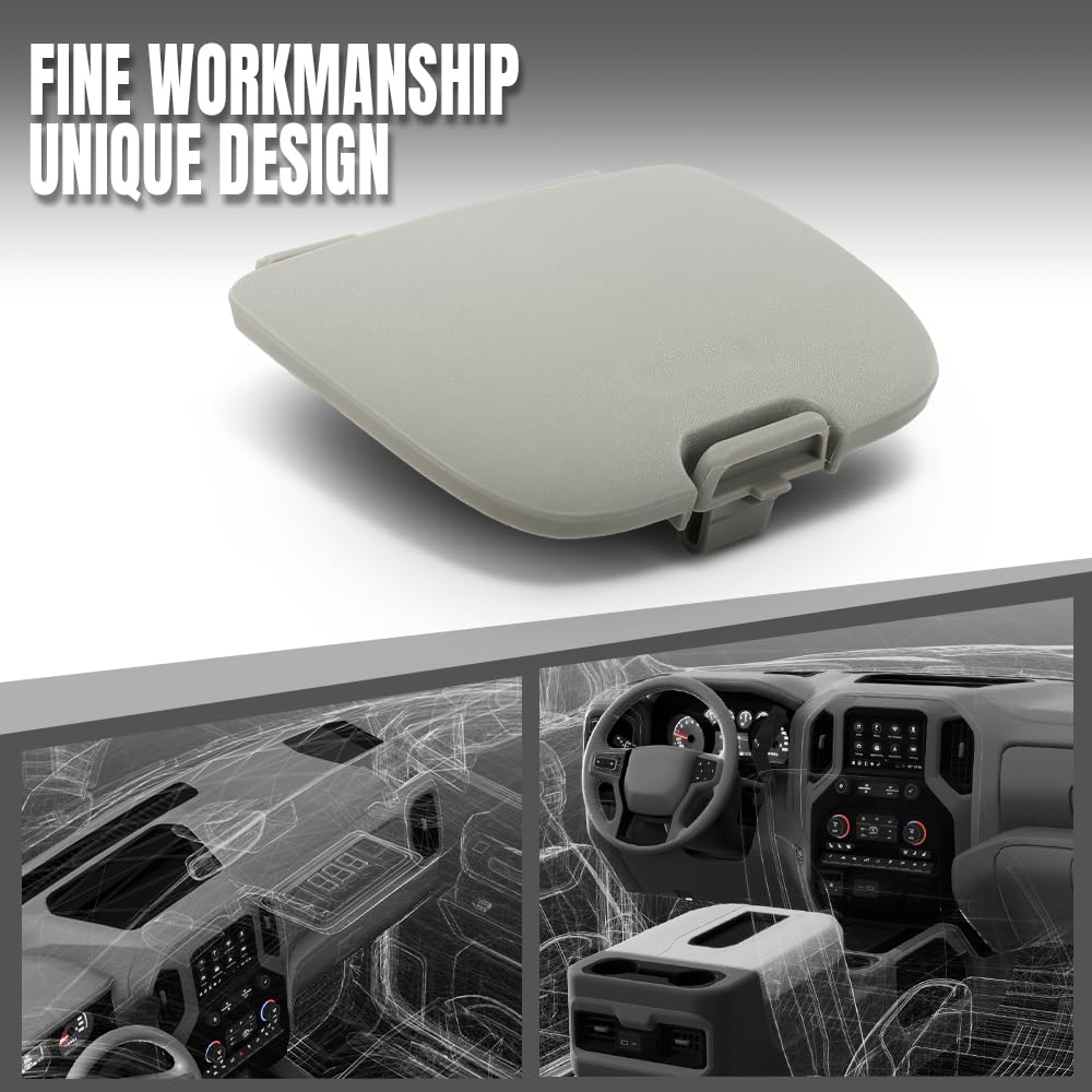 G-PLUS Overhead Console Lid Compatible with Ford F250 F350 F450 F550 Super Duty 2002-2004 Fit Models Without Sun/Moon Roof 2C3Z7811586CAB Gray