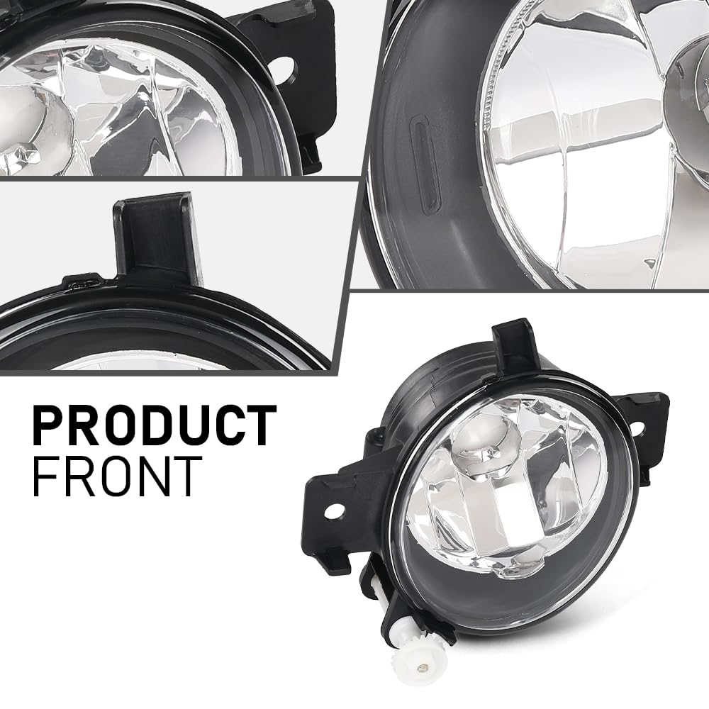 G-PLUS Front Right Fog Light Lamps Assembly Without Bulb, Compatible with BMW X5 E70 2011-2013, Passenger Side, 63177224644, 63 17 7 224 644