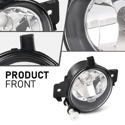 G-PLUS Front Right Fog Light Lamps Assembly Without Bulb, Compatible with BMW X5 E70 2011-2013, Passenger Side, 63177224644, 63 17 7 224 644