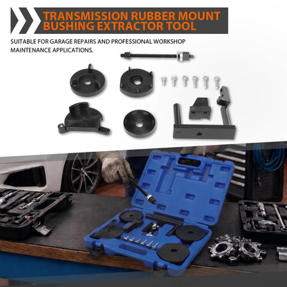 G-PLUS Transmission Rubber Mount Bushing Extractor Tool Kit Compatible with BMW E90, E91, E92, E60, E61, F07, F10, F11, F01, F02, E84, 45 Steel Black