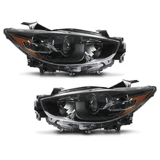 G-PLUS Headlights for Mazda CX-5 2013-2016 Halogen Models Black Housing