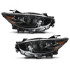 G-PLUS Headlights Compatible with Mazda CX-5 2013-2016 Headlamps LH+RH Set,Fit for w/Factory Halogen Headlight Models Only. Clear Lens Black Housing Amber Reflector,faros delanteros