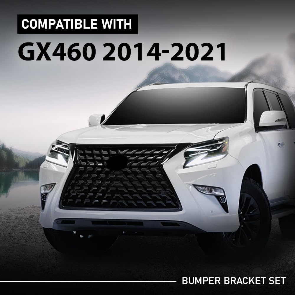 G-PLUS Bumper Bracket Set Front Driver and Passenger Side Compatible with LX GX460 2014-2023 5211560190
