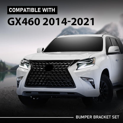 G-PLUS Bumper Bracket Set Front Driver and Passenger Side Compatible with LX GX460 2014-2023 5211560190