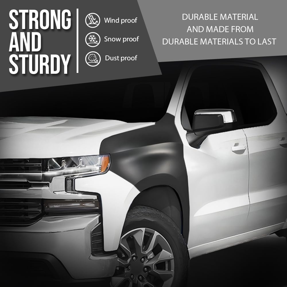 G-PLUS Fender Front Left Compatible with Chevy Silverado 1500 2019 2020 2021 2022 2023 84502610, GM1240411 Black