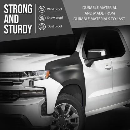 G-PLUS Fender Front Left Compatible with Chevy Silverado 1500 2019 2020 2021 2022 2023 84502610, GM1240411 Black