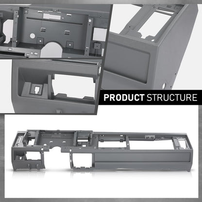 G-PLUS Dash Dashboard Core Structure Frame Single Fit Dodge Ram 1500/2500/3500 1998 1999 2000 2001 Mist Gray