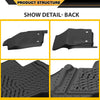 TPE Floor Liner 3PCS, Compatible with Toyota Tacoma Double Cab 2024 2025, Front & 2nd Row 3PCS, All Weather Full Cover Protection Accessories Car