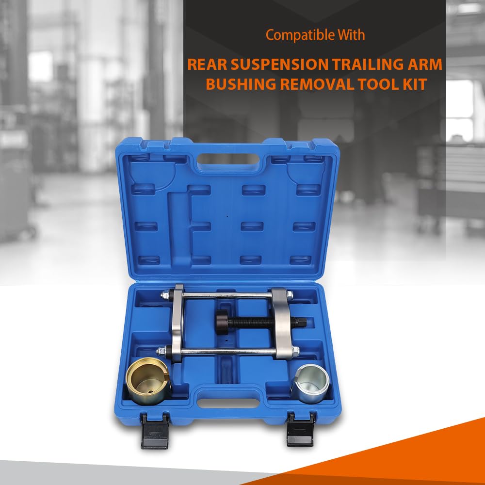 G-PLUS Rear Suspension Trailing Arm Bushing Removal Tool Kit Compatible with Ford Focus MK1 MKII 1998-2007; Fit Volvo S40 MK Sedan 2003-2012 45 Steel Silver
