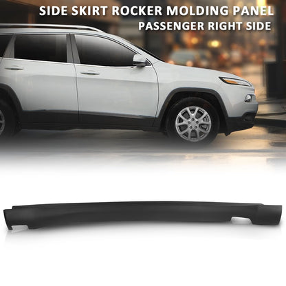 G-PLUS Skirt Rocker Molding Panel Passenger Right Side Compatible with Jeep Cherokee 2014-2022 Black 1YW36RXFAI