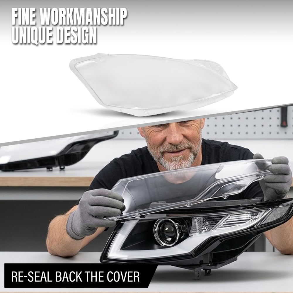 G-PLUS Headlight Lens Cover Compatible with Benz S-Class W221 2010-2013 Right Side Front Headlamp Lens Cover Clear
