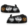 G-PLUS Front Corner Headlights Assembly Compatible with Elantra 2004-2006 Clear Lens Black Housing Amber Reflector Driver & Passenger ‎921012D550 Bumper Headlamps,faros delanteros
