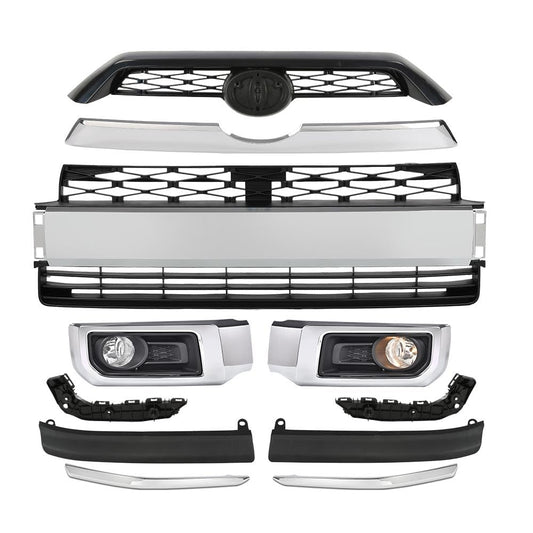G-PLUS Front Bumper Cover Grille Set Compatible with Hyundai Elantra 2017-2018