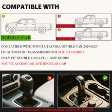 G-PLUS Floor Mats 3PCS for Toyota Tacoma Double Cab 2024-2025 TPE All Weather Black Front View
