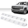 G-PLUS Grille Insert, Compatible with Chevy Silverado 1500 2016 2017 2018 Chrome Grille Kit Snap On(Sliver)