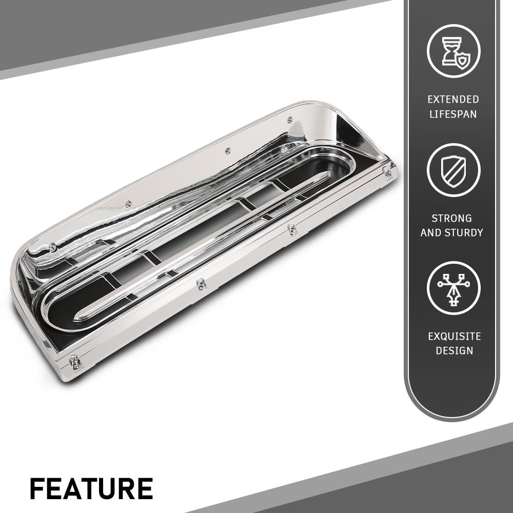G-PLUS Dash Bezel Trim Compatible with Ford F100 F350 Truck 1967 1968 1969 1970 1971 1972 Chrome Dashboard Cover Panel