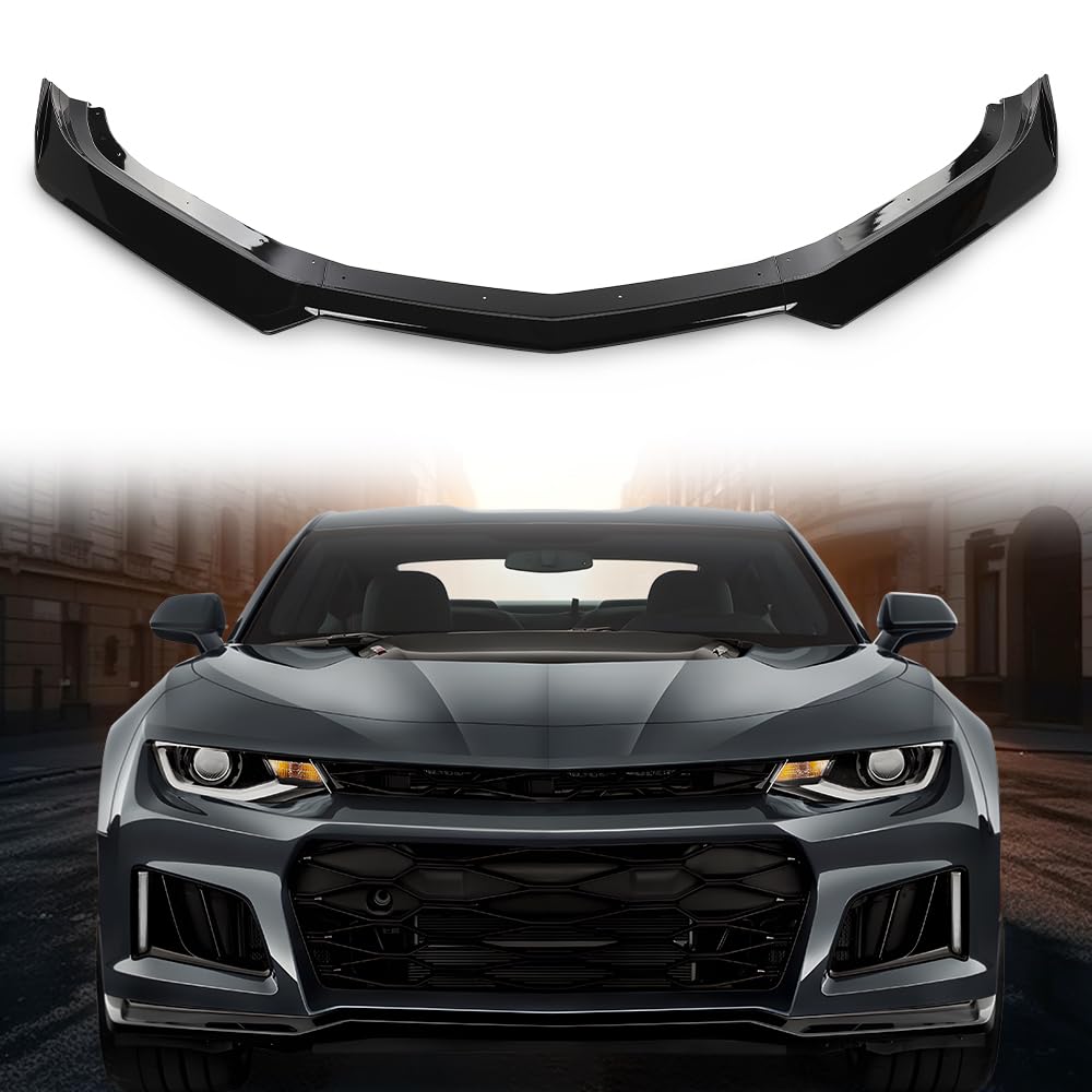 G-PLUS Front Bumper Lip Splitter 1LE Style Compatible with Chevy Camaro LT/LS/RS/SS Models 2016-2023 (Will Not Fit ZL1 Bumper Models)