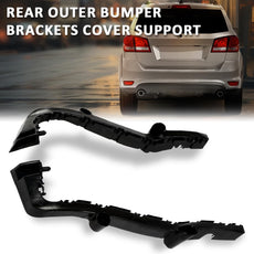 G-PLUS Rear Outer Bumper Brackets Pair for Dodge Journey 2014-2020 Black Side View