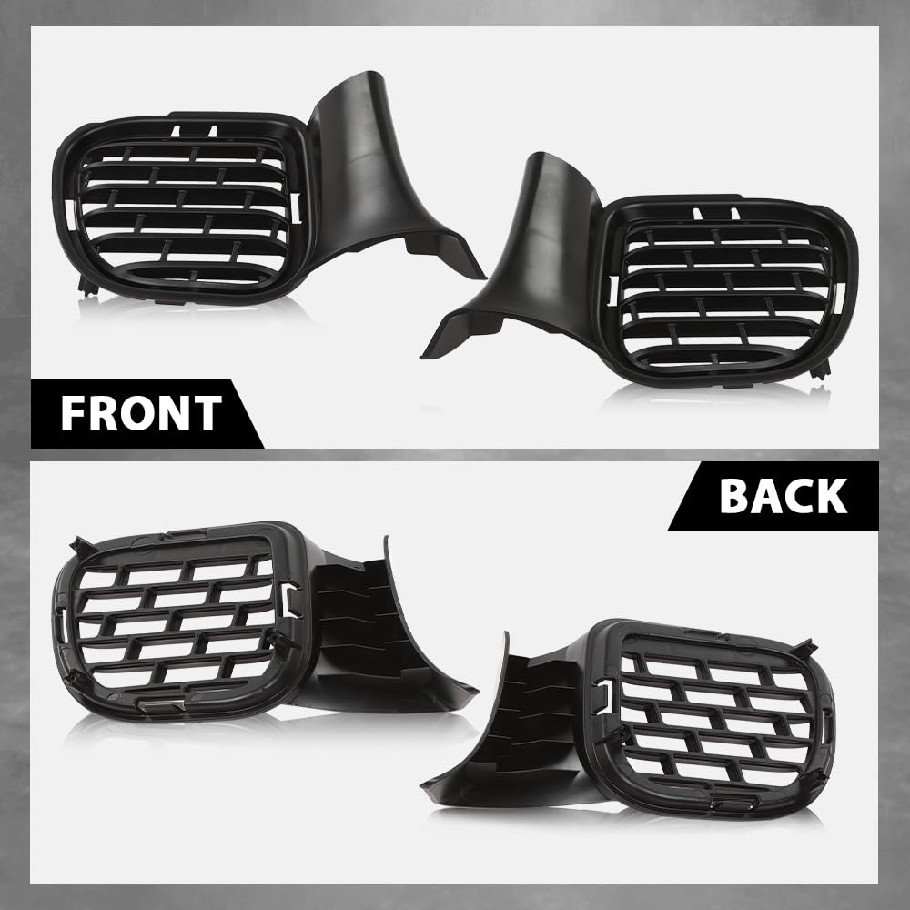 G-PLUS Fog Light Covers Pair Compatible with Dodge Challenger Hellcat or Widebody Models 2015-2023 Black
