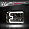G-PLUS LED DRL Headlight Assembly Compatible with Ford F250 F350 F450 F550 Super Duty 05-07 /Fit Ford Excursion 05 HeadLamps LH & RH Clear lens Chrome Housing White Reflector FO2503217 ‎6C3Z13008CB