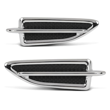 G-PLUS Pair Fender Vent Insert Chrome Molding Trim, Compatible with Ford Escape 2013-2015, LH Driver & RH Passenger Side, CJ5Z16228AB, CJ5Z16228AA, FO1267100, FO1266100