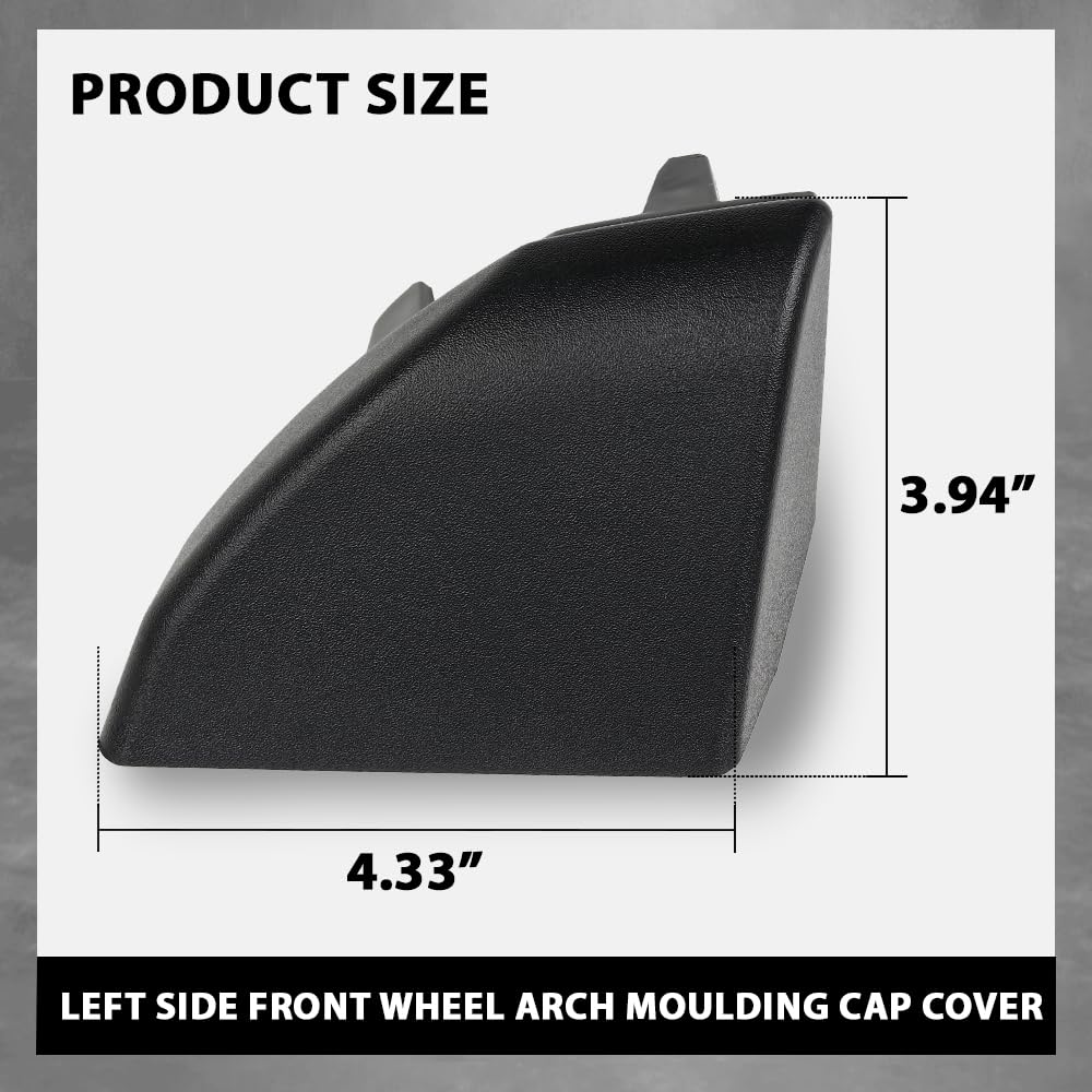 G-PLUS Front Wheel Arch Moulding Cap Cover Left Side Compatible with LR3 LR4 Black
