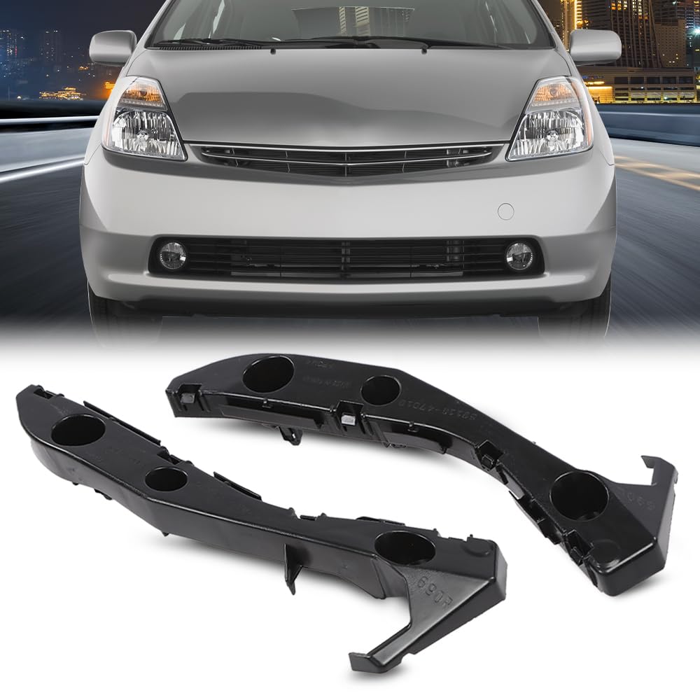 G-PLUS Front Bumper Bracket Left & Right Side Pair Compatible with Toyota Prius Base 2004-2009/Fit Toyota Prius Touring 2007-2009 5211547010, 5211647010, TO1043109, TO1042109