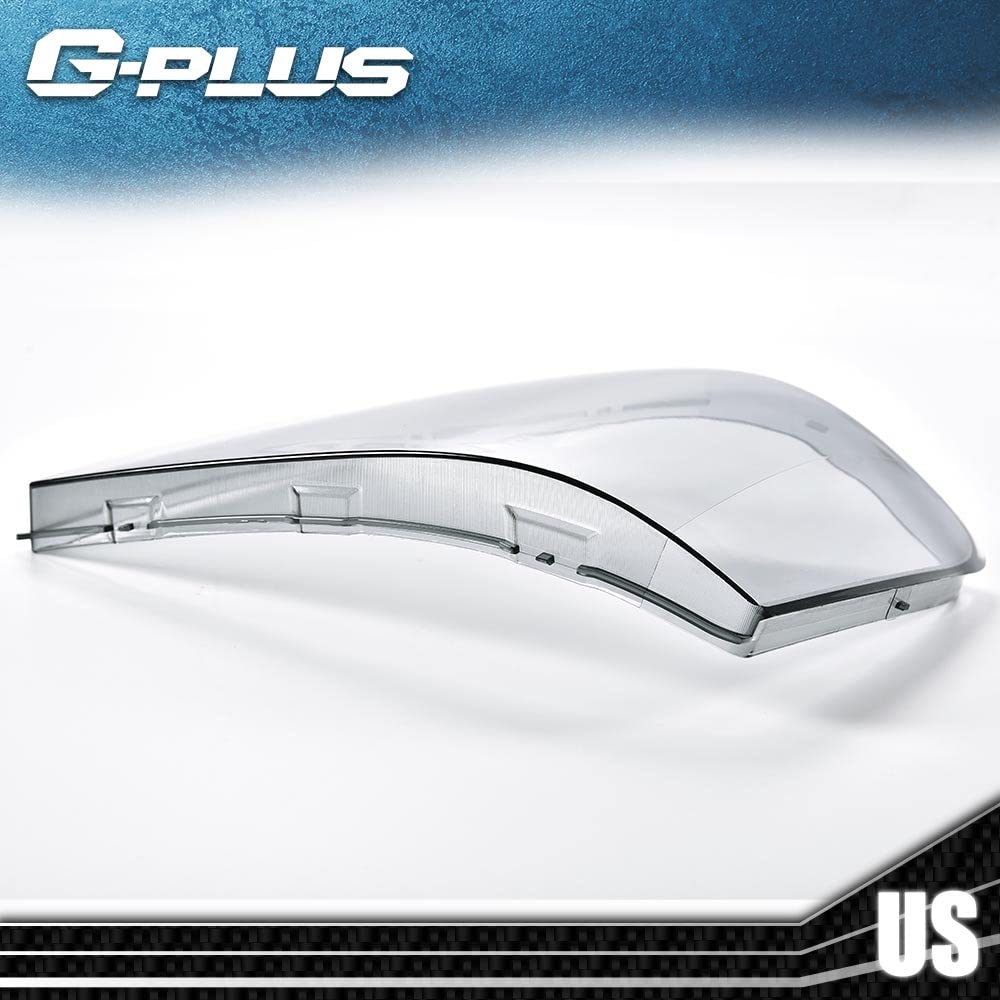 G-PLUS Headlight Lens Cover for GMC Sierra 1500 2500HD 3500HD 2007-2013 Clear Pair Front View