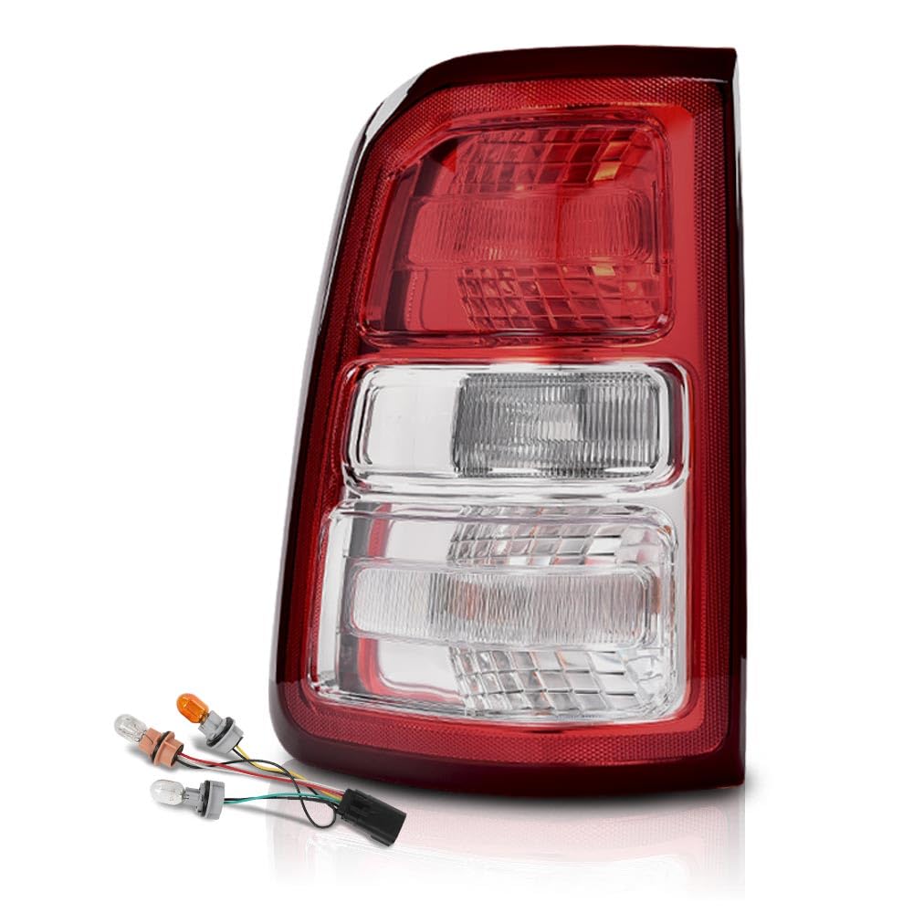 G-PLUS Tail Light Brake Lamp w/Bulb Left Driver Fit Dodge Ram 1500 2019-2023/Not Fit Ram 1500 Classic Models and LED Type Tail Light Models Luces Traseras Rear Brake Lamps Assembly
